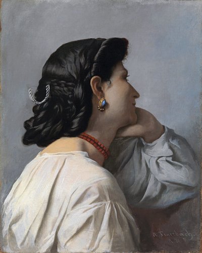 "Ifigenia" cabeza de mujer de Anselm Feuerbach