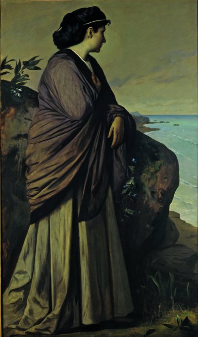 En la orilla del mar (Ifigenia moderna) de Anselm Feuerbach