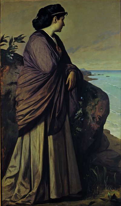 En la orilla del mar, Ifigenia moderna, 1875 de Anselm Feuerbach