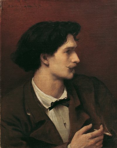autorretrato con un cigarrillo de Anselm Feuerbach