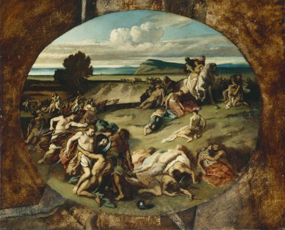 La Batalla de las Amazonas, 1857 de Anselm Feuerbach