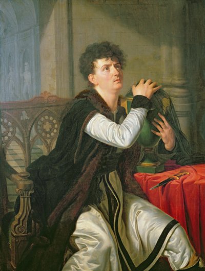 Retrato de François Joseph Talma como Hamlet de Anthelme Francois Lagrenee