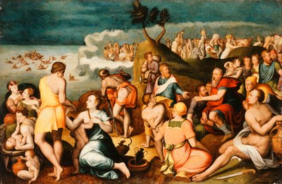 Moisés y los israelitas cruzando el Mar Rojo de Anthonie Claessens