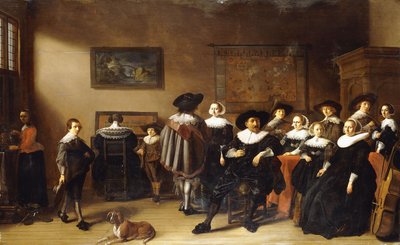 Retrato de grupo en un interior de Anthonie Palamedesz
