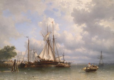 Barcos de vela en el puerto de Anthonie Waldorp