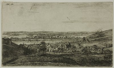 Una ciudad en un valle de Anthonie Waterloo