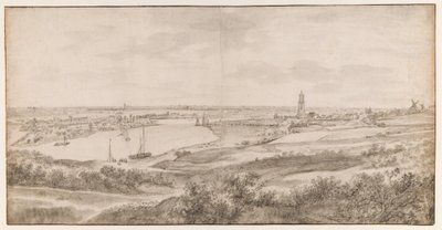Vista de Rhenen desde el este de Anthonie Waterloo