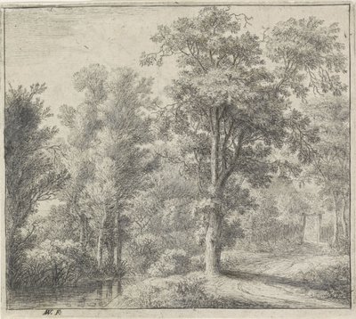 entrada al bosque Forest Views, serie A (título de la serie) de Anthonie Waterloo