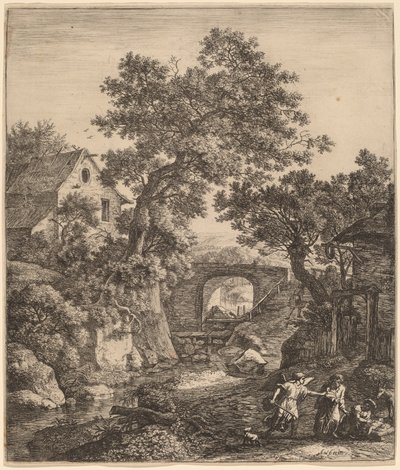 Paisaje con la circuncisión del hijo de Moisés de Anthonie Waterloo