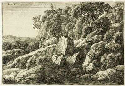 Paisaje rocoso de Anthonie Waterloo