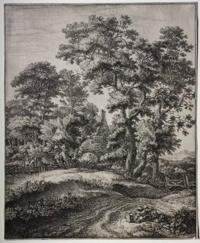 Six Large Upright Landscapes: A Mother and Three Children at Rest de Anthonie Waterloo