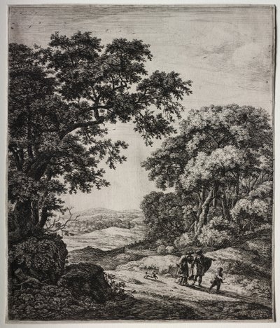 Seis Grandes Paisajes Verticales con Escenas del Antiguo Testamento de Anthonie Waterloo