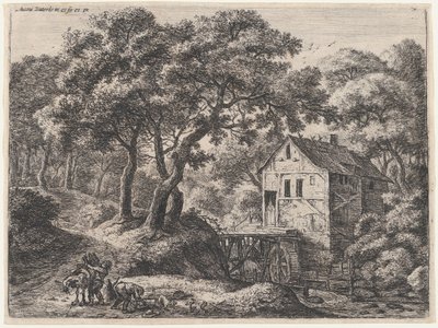 El molino en el bosque, siglo XVII de Anthonie Waterloo