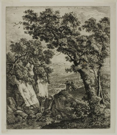 Tobías y el ángel, de Seis temas paisajísticos del Antiguo Testamento de Anthonie Waterloo