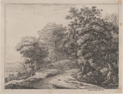 Dos hombres en un hueco, siglo XVII de Anthonie Waterloo