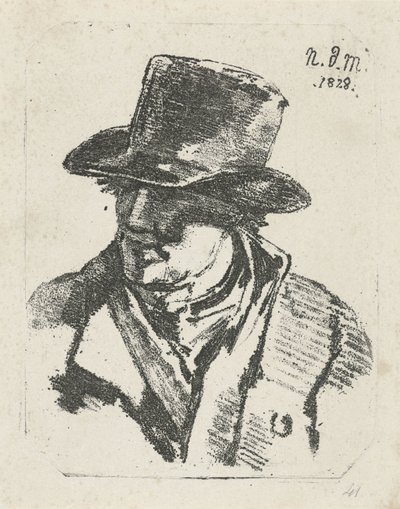 Busto de hombre con sombrero de Anthonie Willem Hendrik Nolthenius de Man