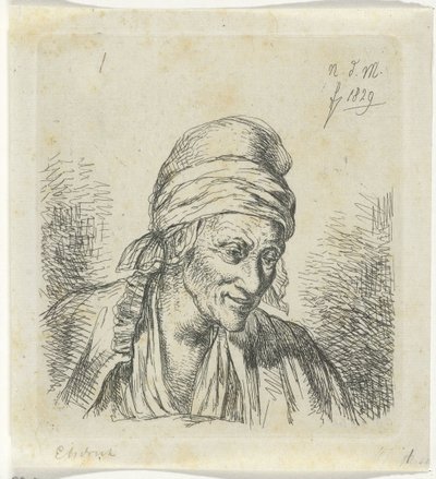 Anciana a la derecha de Anthonie Willem Hendrik Nolthenius de Man