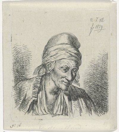 Anciana a la derecha de Anthonie Willem Hendrik Nolthenius de Man