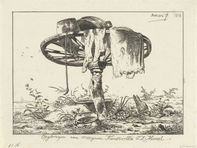 Rueda en un poste de Anthonie Willem Hendrik Nolthenius de Man