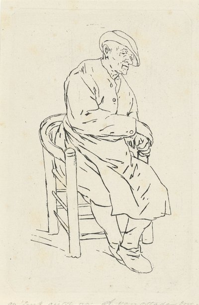 Hombre sentado en un sillón de Anthonie Willem Hendrik Nolthenius de Man
