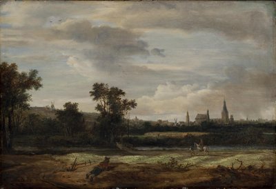 Paisaje con vista hacia una ciudad de Anthonie van Borssom