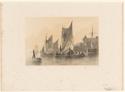 Veleros en el río de Anthonie van Volkom