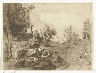 Paisaje montañoso de Anthonie van den Bos