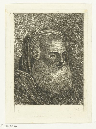 Busto de anciano con barba blanca de Anthonie van den Bos