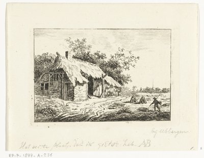 Agricultor de henificación para una granja cerca de Ubbergen de Anthonie van den Bos