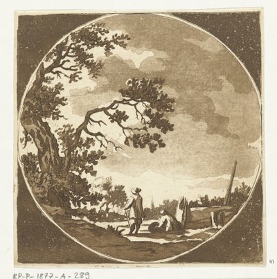 Paisaje con dos excursionistas de Anthonie van den Bos