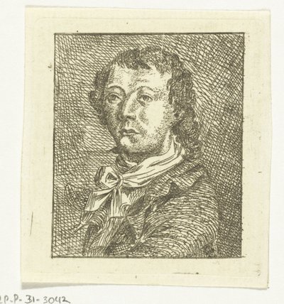 Retrato busto de un joven con corbata blanca de Anthonie van den Bos