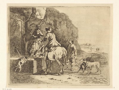 Jinetes en el abrevadero de Anthonie van den Bos