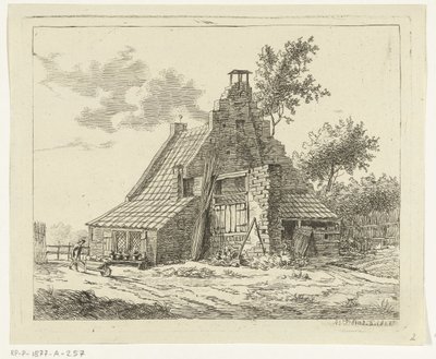Ruina de la casa Snaatburg en Maarssen de Anthonie van den Bos