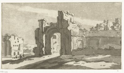 Ruinas del Gran Salón de las Termas de Caracalla, Roma de Anthonie van den Bos