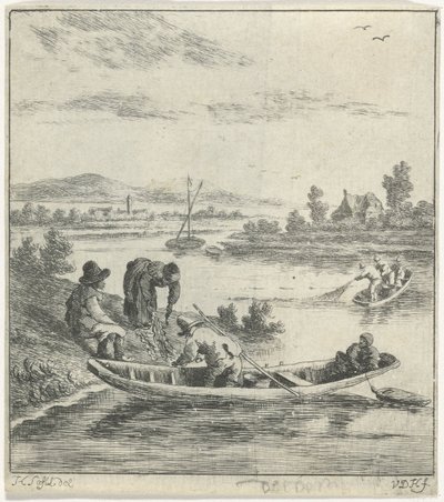 Pescadores en un río de Anthonij van der Haer