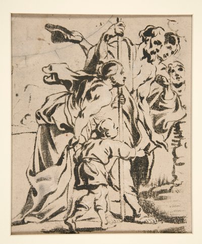 Grupo de Figuras (posiblemente la parte izquierda de una Adoración) de Anthonis Sallaert