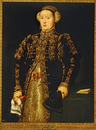 Catalina de Austria, esposa de Juan III de Portugal ... de Anthonis van Dashorst (c.1519-1576/77) Mor