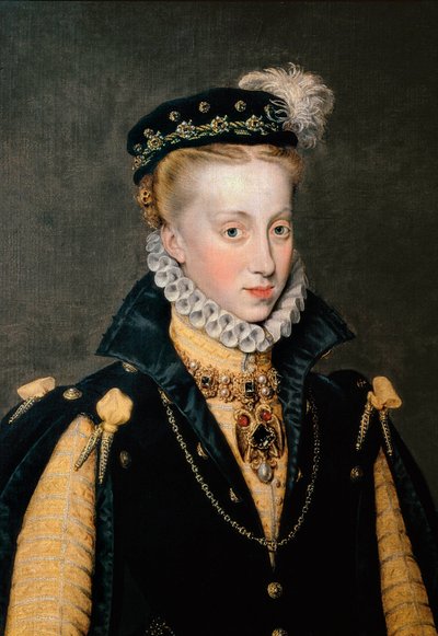 Retrato de Ana de Austria, Reina de España de Anthonis Mor van Dashorst