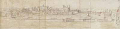 Palacio de Hampton Court desde el norte de Anthonis van den Wyngaerde