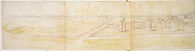 Palacio de Hampton Court desde el norte, c.1544 de Anthonis van den Wyngaerde