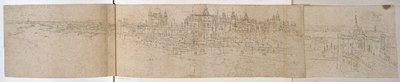 Palacio de Hampton Court desde el río, c.1544 de Anthonis van den Wyngaerde
