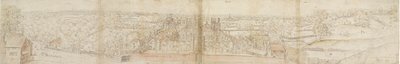 Palacio de Oatlands desde el sur, 1559. Verso: Palacio de Richmond y techos de Oatlands, 1559 de Anthonis van den Wyngaerde