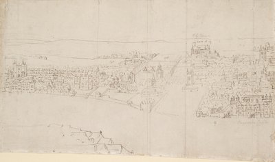 Panorama de Londres visto desde Southwark: Durham House hasta Barnard