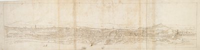 Vista panorámica de Roma desde Monte Mario, Castel S. Angelo en primer plano de Anthonis van den Wyngaerde