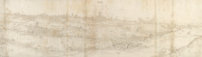 Vista panorámica de Segovia desde el este, c1550-1560 de Anthonis van den Wyngaerde