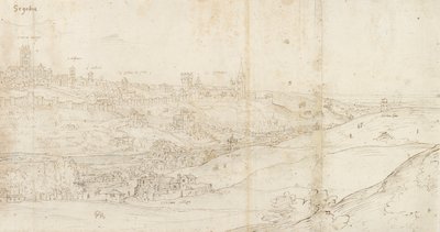 Vista panorámica de Segovia desde el este, c. 1560-1570 de Anthonis van den Wyngaerde