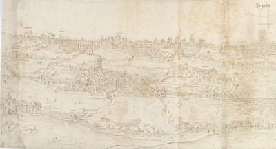 Vista panorámica de Segovia desde el este, c. 1560-1570 de Anthonis van den Wyngaerde
