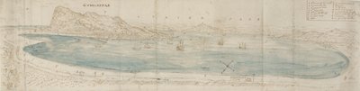 Vista panorámica sobre la bahía de Gibraltar, c1567 de Anthonis van den Wyngaerde