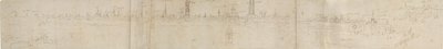 Boceto preliminar para una vista de Brujas desde el suroeste, 1558 de Anthonis van den Wyngaerde
