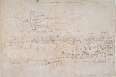 Hoja de estudios de los Palacios de Hampton Court, Richmond y alrededores, c1560s de Anthonis van den Wyngaerde